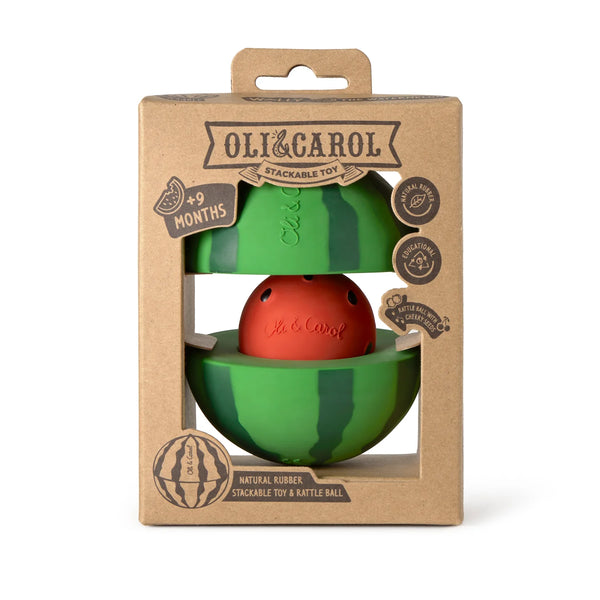 Watermelon Stacking Toy & Rattle Ball - Where The Sidewalk Ends Toy Shop