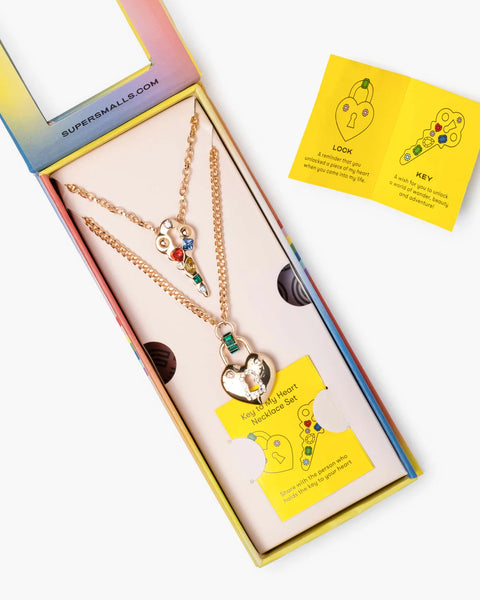 Lock & Key "Mommy & Me" Necklace Set - Where The Sidewalk Ends Toy Shop