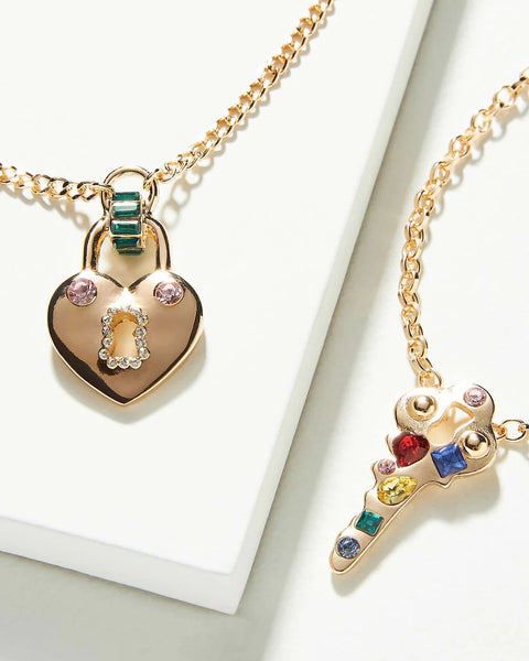 Lock & Key "Mommy & Me" Necklace Set - Where The Sidewalk Ends Toy Shop