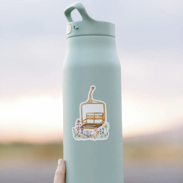 Wildflower Ski Chairlift Sticker - Where The Sidewalk Ends Toy Shop
