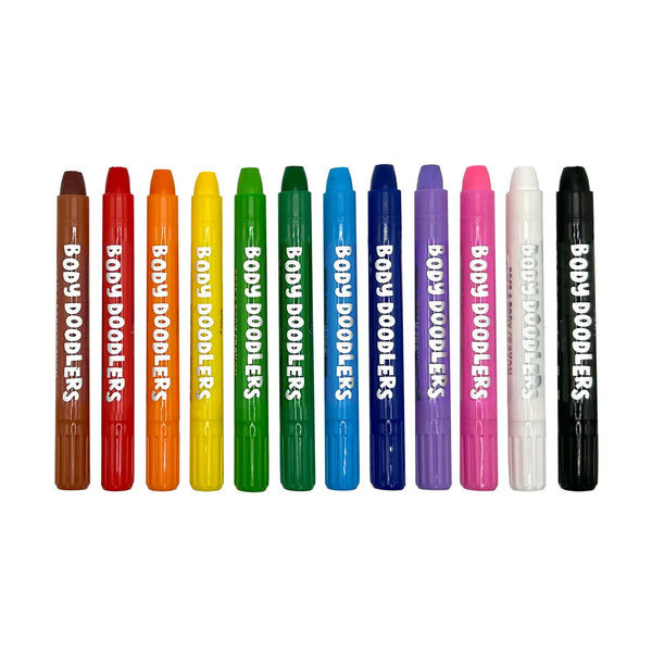 Body Doodlers Face & Body Crayons - Set of 12 Colors - Where The Sidewalk Ends Toy Shop