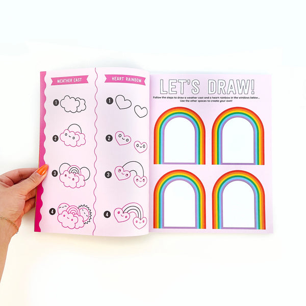 Draw-Along Rainbow Sticker Book - Where The Sidewalk Ends Toy Shop