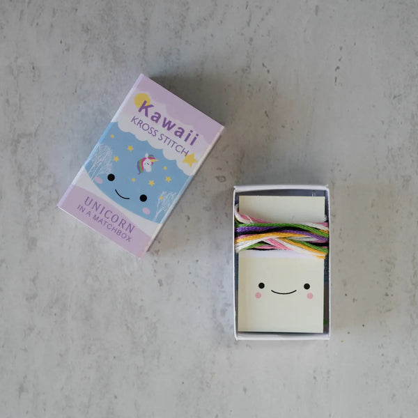 Kawaii Unicorn Mini Cross Stitch Kit - Where The Sidewalk Ends Toy Shop