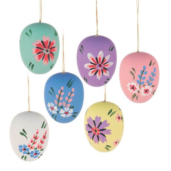 Wooden Ornament Easter Eggs Pastel - Where The Sidewalk Ends Toy Shop
