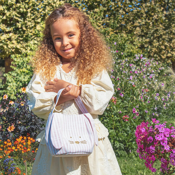 Stripy Bunny Bucket Bag - Where The Sidewalk Ends Toy Shop