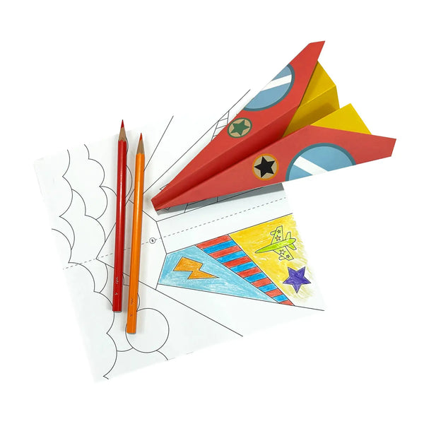 D.I.Y. Paper Air Planes Activity Kit - Set of 24 Designs - Where The Sidewalk Ends Toy Shop