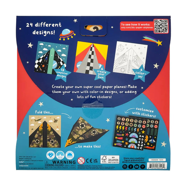 D.I.Y. Paper Air Planes Activity Kit - Set of 24 Designs - Where The Sidewalk Ends Toy Shop
