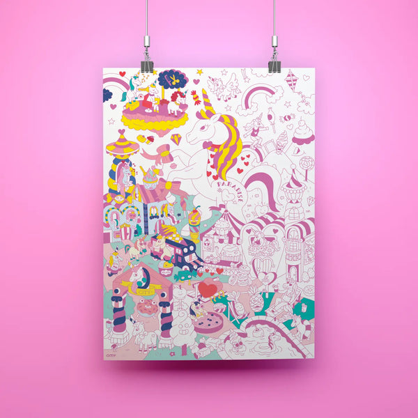 Unicorn Giant Poster - Where The Sidewalk Ends Toy Shop