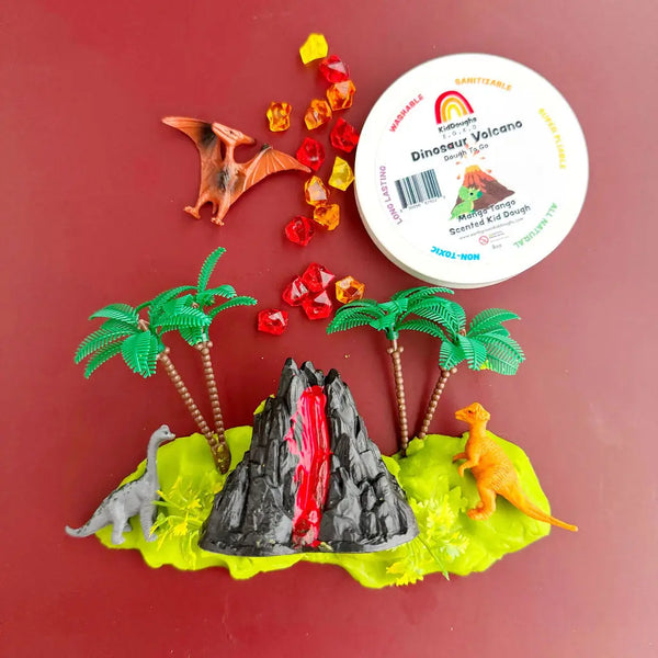 Dinosaur Volcano (Watersmellon) Dough-To-Go - Where The Sidewalk Ends Toy Shop