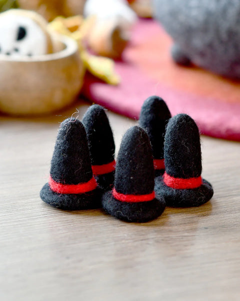 Felt Witches Hat Loose Parts - 5 Hats - Where The Sidewalk Ends Toy Shop