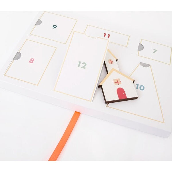 Festive Village Wooden Advent Calendar - Where The Sidewalk Ends Toy Shop