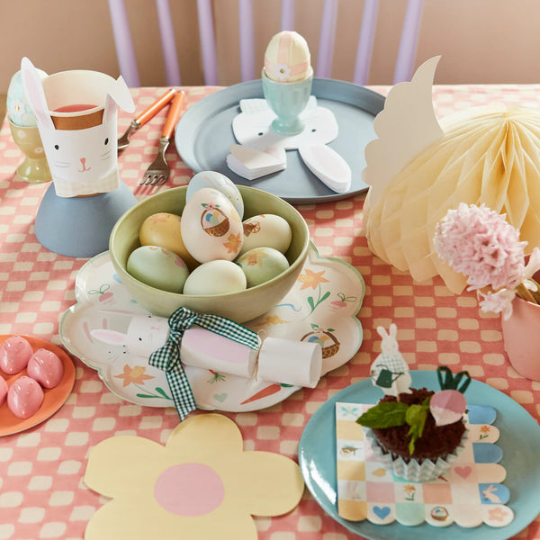 Gingham Bow Bunny Crackers - Where The Sidewalk Ends Toy Shop