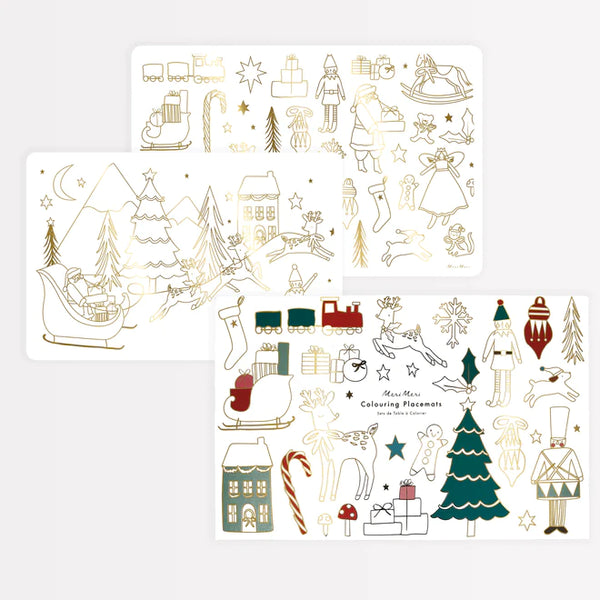 Christmas Colouring Placemats - Where The Sidewalk Ends Toy Shop