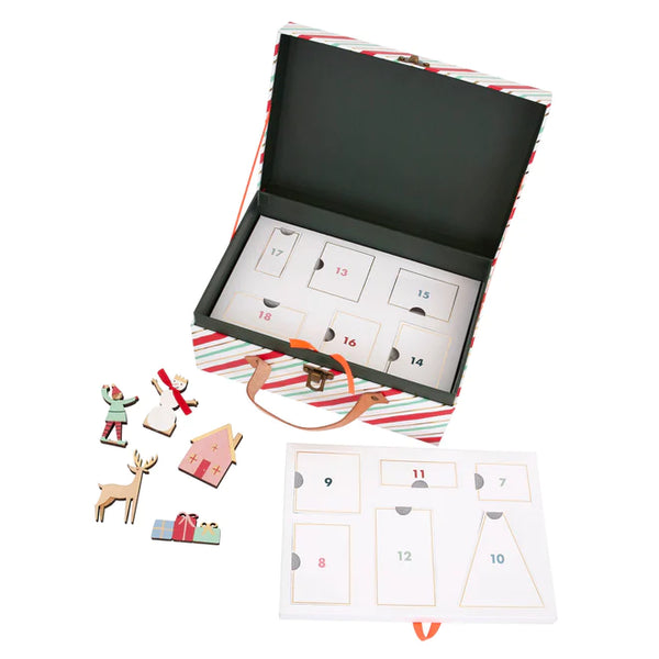 Festive Village Wooden Advent Calendar - Where The Sidewalk Ends Toy Shop