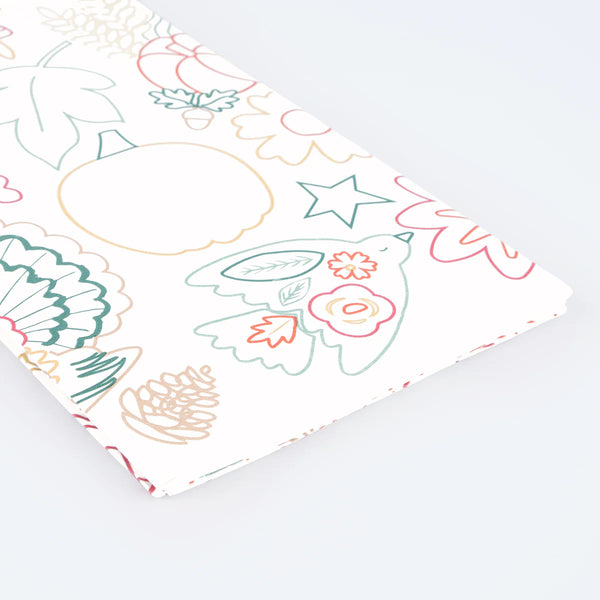 Thanksgiving Colour In Activity Tablecloth - Where The Sidewalk Ends Toy Shop
