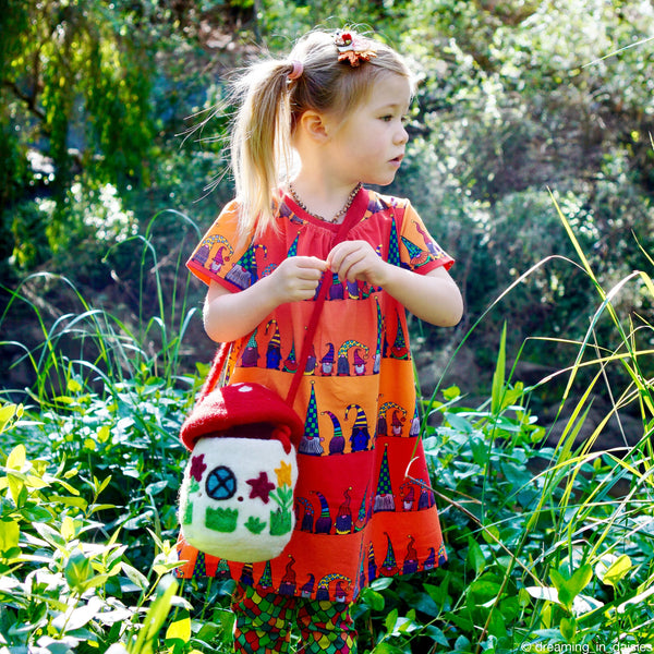 Felt Mushroom Toadstool Bag - Where The Sidewalk Ends Toy Shop