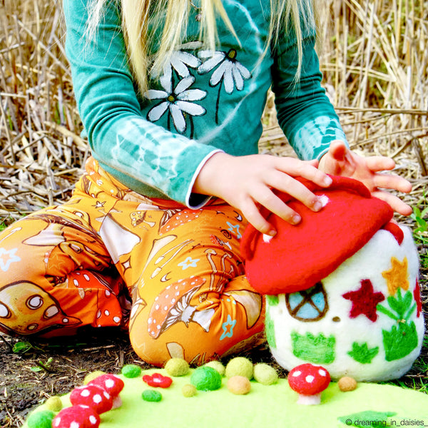 Felt Mushroom Toadstool Bag - Where The Sidewalk Ends Toy Shop