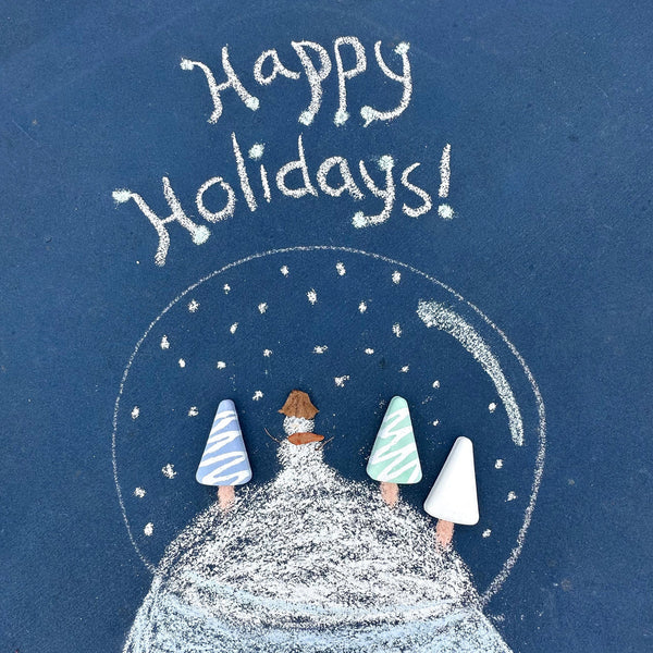 Snowglobe Trees Handmade Sidewalk Chalk - Where The Sidewalk Ends Toy Shop