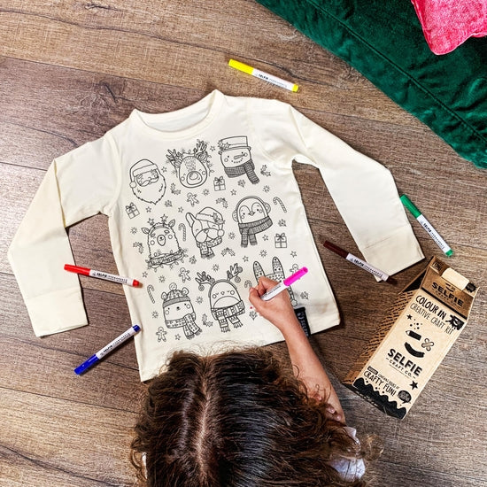 Happy Holiday Kids Colour In Top - Where The Sidewalk Ends Toy Shop
