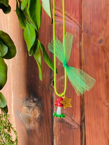 Glitter Mushroom Necklace - Where The Sidewalk Ends Toy Shop