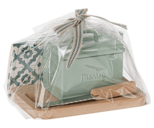 Miniature Bread Box w. Cutting Board and Knife - Where The Sidewalk Ends Toy Shop