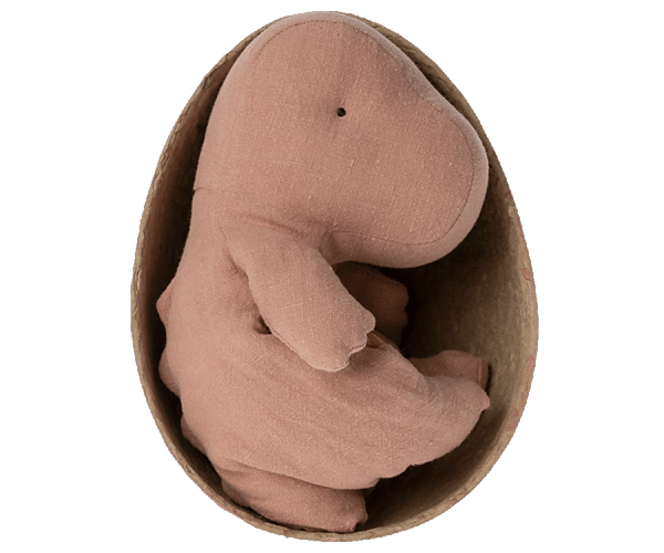 Gantosaurus in egg, Small - Old rose - Where The Sidewalk Ends Toy Shop