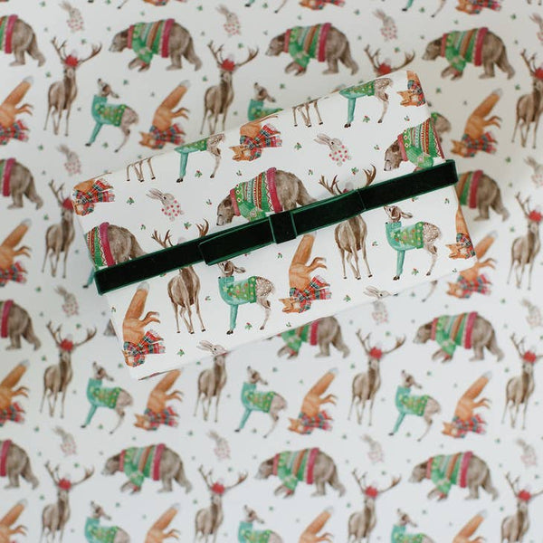 Forest Friends Christmas Gift Wrap Roll - Where The Sidewalk Ends Toy Shop