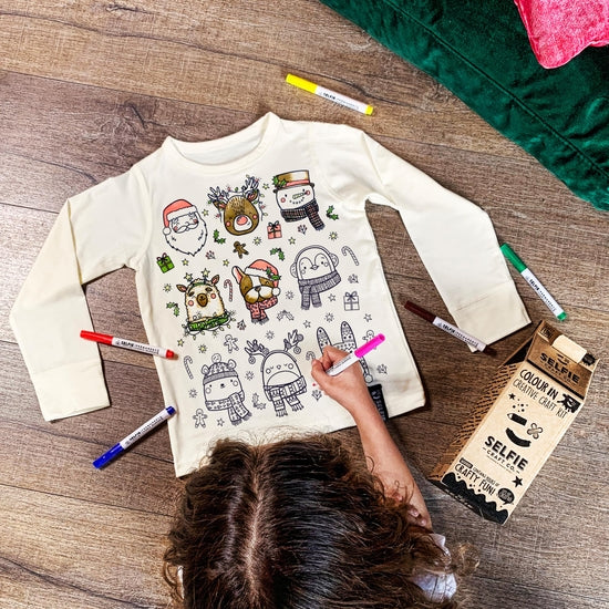 Happy Holiday Kids Colour In Top - Where The Sidewalk Ends Toy Shop