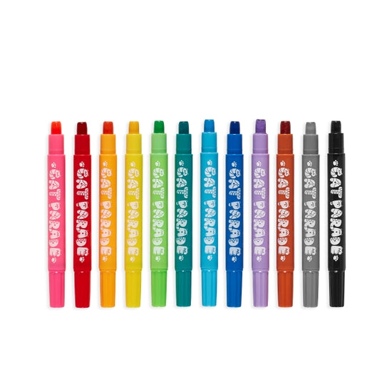 Cat Parade Gel Crayons - Set of 12 - Where The Sidewalk Ends Toy Shop