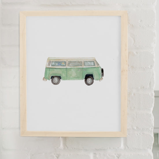 Camper Van Art Print - Where The Sidewalk Ends Toy Shop