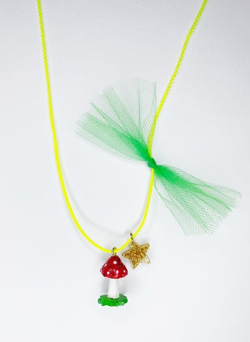 Glitter Mushroom Necklace - Where The Sidewalk Ends Toy Shop
