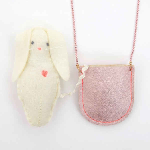 Bunny Pocket Necklace - Where The Sidewalk Ends Toy Shop