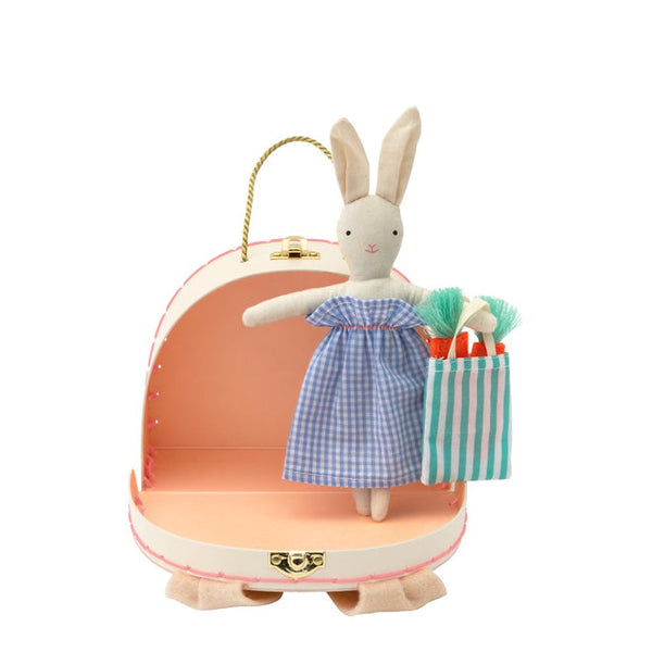 Bunny Mini Suitcase Doll - Where The Sidewalk Ends Toy Shop