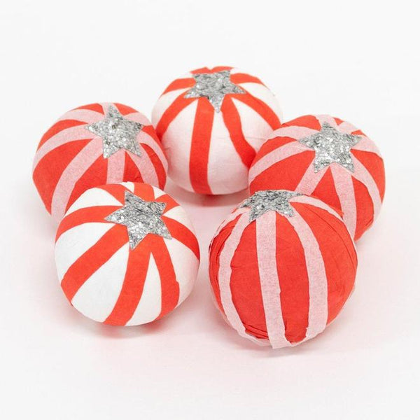 Peppermint Candy Surprise Balls (set of 6) - Where The Sidewalk Ends Toy Shop