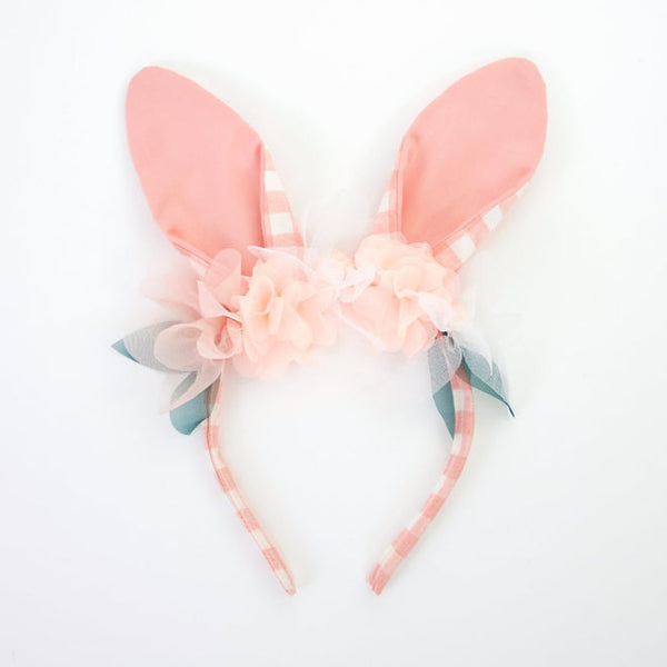 Embellished Gingham Bunny Headband - Where The Sidewalk Ends Toy Shop