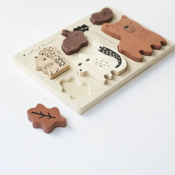 Wooden Tray Puzzle - Woodland Animals - Where The Sidewalk Ends Toy Shop