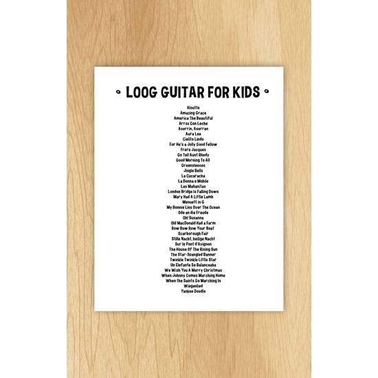 Loog Guitar for Kids- Music Book - Where The Sidewalk Ends Toy Shop