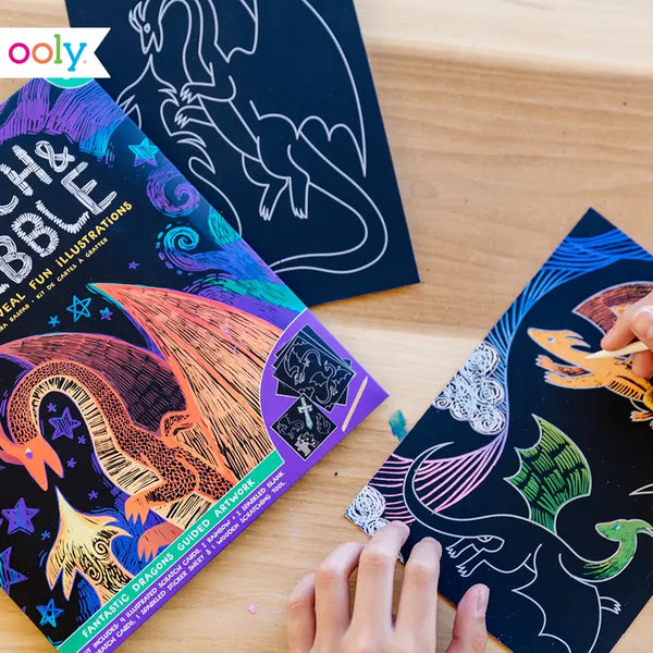 Scratch & Scribble - Fantastic Dragons - Where The Sidewalk Ends Toy Shop