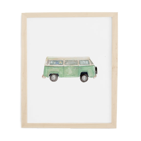 Camper Van Art Print - Where The Sidewalk Ends Toy Shop