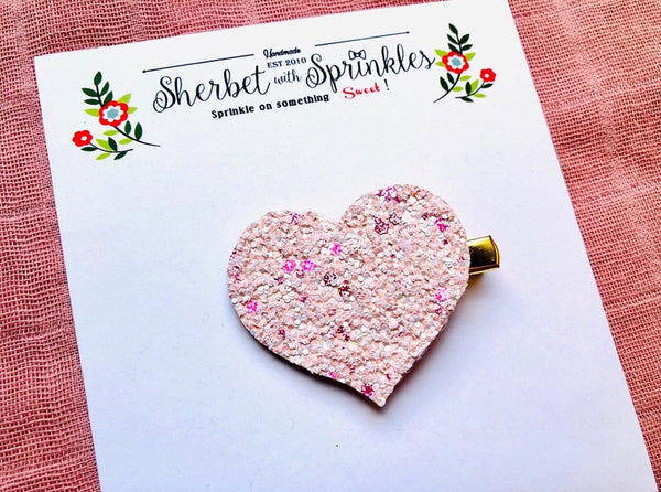 Glitter Heart Hair Clip - Where The Sidewalk Ends Toy Shop