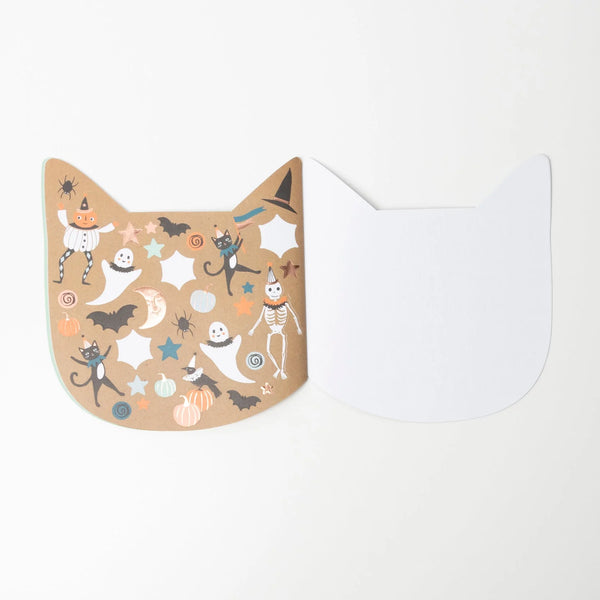 Halloween Cat Sticker Sketch Book - Where The Sidewalk Ends Toy Shop