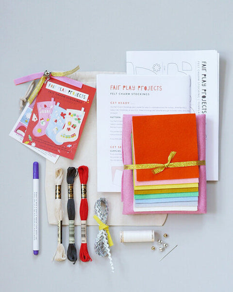 Felt Charm Stocking Kit - Where The Sidewalk Ends Toy Shop