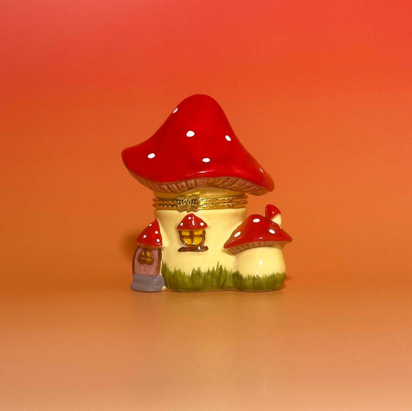 Mushroom House Hand Painted Trinket Box - Where The Sidewalk Ends Toy Shop