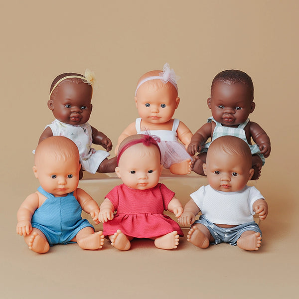 Baby Jalen Doll- Boy Check Outfit - Where The Sidewalk Ends Toy Shop