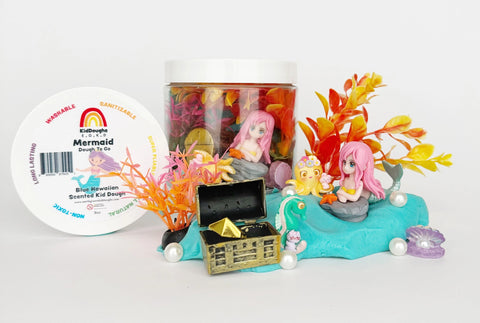 Mermaid (Blue Hawaiian) Dough-To-Go - Where The Sidewalk Ends Toy Shop