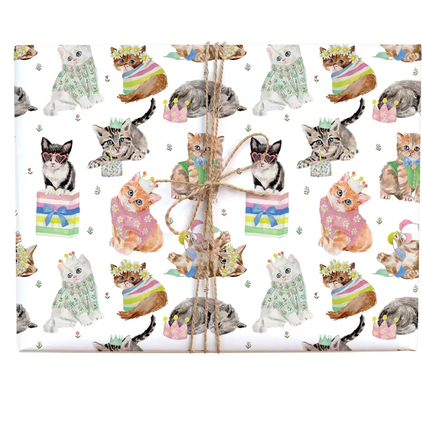 Birthday Cat Gift Wrap - Where The Sidewalk Ends Toy Shop