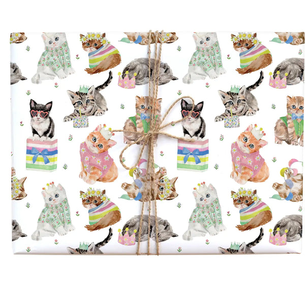 Birthday Cat Gift Wrap - Where The Sidewalk Ends Toy Shop
