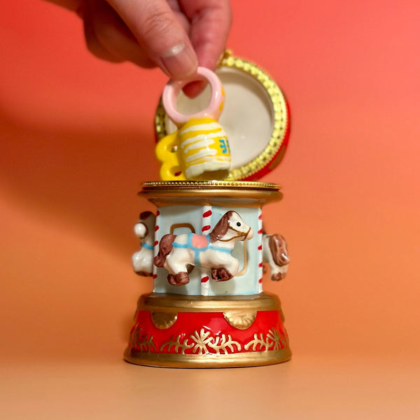 Carousel Hand Painted Trinket Box - Where The Sidewalk Ends Toy Shop
