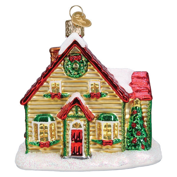Christmas Cottage Ornament - Where The Sidewalk Ends Toy Shop