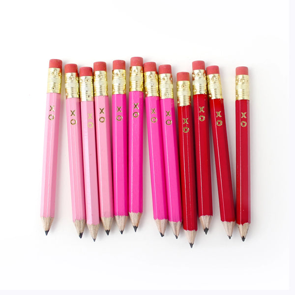 Mini Pencils - Hugs and Kisses - Where The Sidewalk Ends Toy Shop